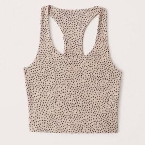 Abercrombie Animal Print Seamless Racerback Scoopneck Tank